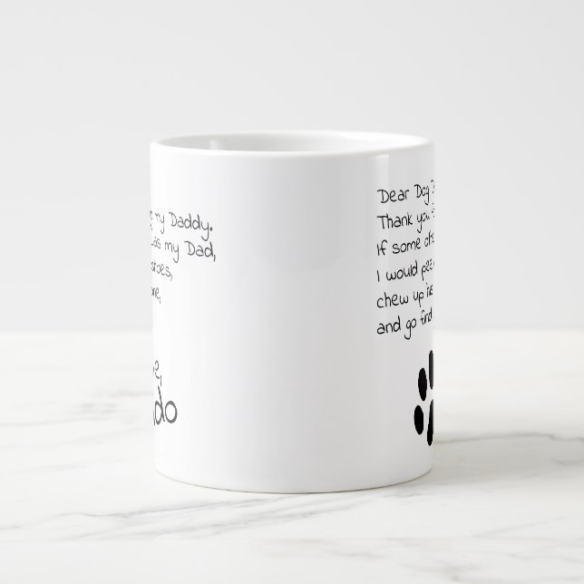 Dear Dog Dad Mom Personalized Pet Name Coffee Mug (Front)
