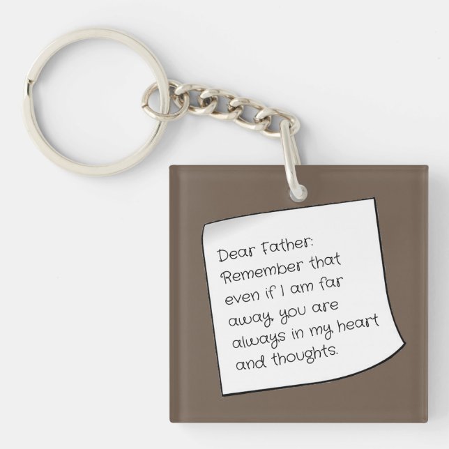 Dear Father Keychain (2) (Gift From the Distance) (Front)