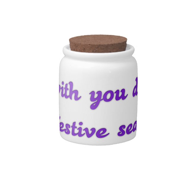 "Dear Friend" Festive Season Greeting Candy Jar (Front)