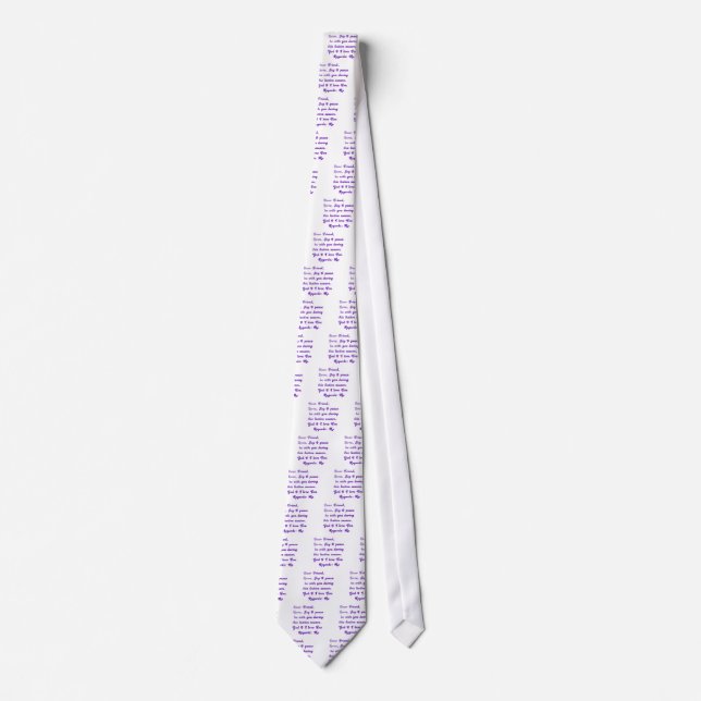 "Dear Friend" Festive Season Greeting Neck Tie (Front)