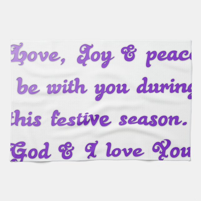 "Dear Friend" Festive Season Greeting Towel (Horizontal)