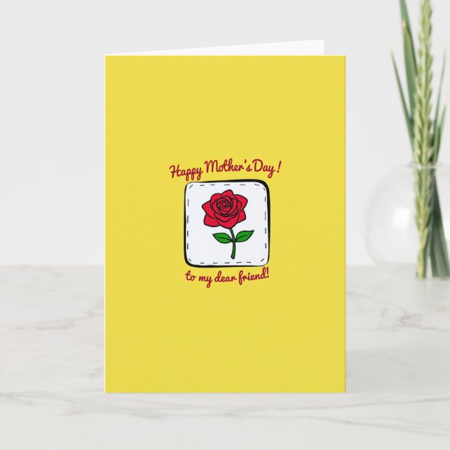 Dear Friend Mothers Day Card (Front)