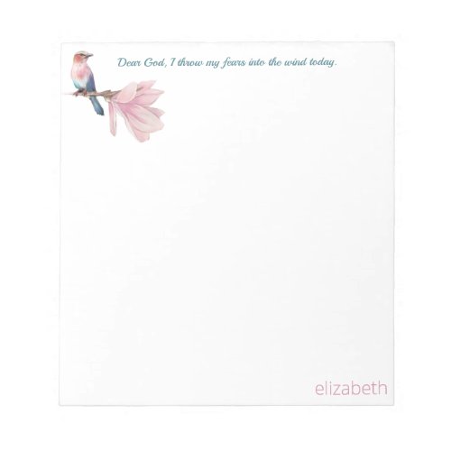 Dear God Bird  Magnolia Notepad