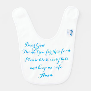 Dear God Bless My Food Baby Bib – Christian Prayer