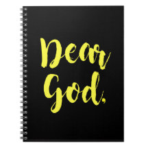 Dear God Journal (blk/yel)