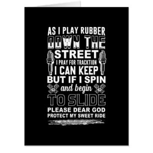 Dear God Protect My Sweet Ride Biker Gift Card