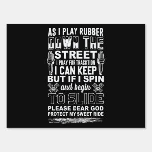 Dear God Protect My Sweet Ride Biker Gift Sign