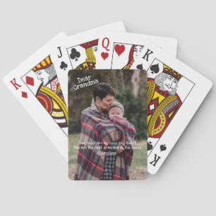 Dear Grandma Your Hugs Cozy and Sweet Photo Poker Cards
