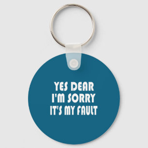 Dear happy wife humor - whipped husband boyfriend keychain