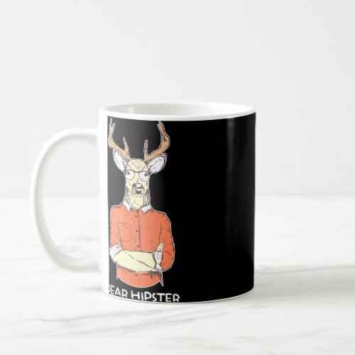 Dear Hipster Reindeer Deer Vintage Mustache Free S Coffee Mug