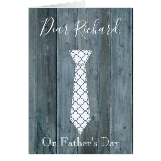 Dear Husband on Fathers Day Tie Design Card
