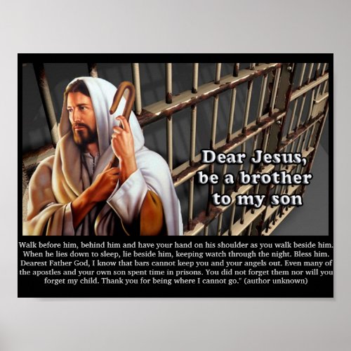 Dear Jesus be a brother to my son Poster