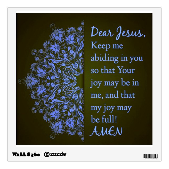 Dear Jesus Prayer wall decal (Front)
