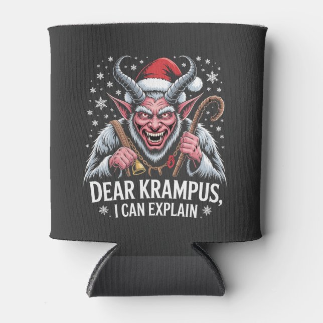 Dear Krampus I Can Explain Christmas Santa  Cooler (Front)