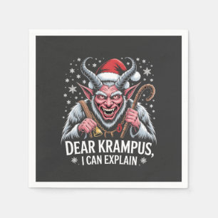 Dear Krampus I Can Explain Christmas Santa  Napkins