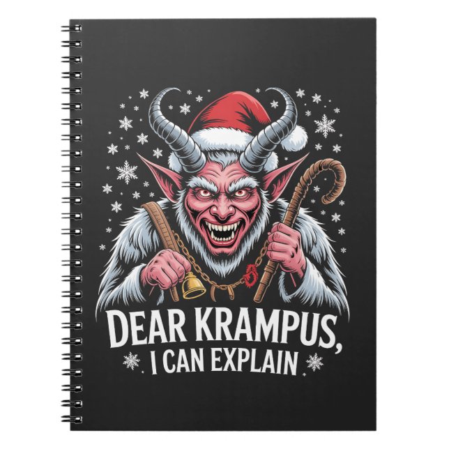Dear Krampus I Can Explain Christmas Santa  Notebook (Front)