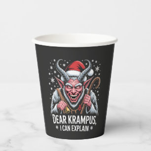 Dear Krampus I Can Explain Christmas Santa Paper Cups