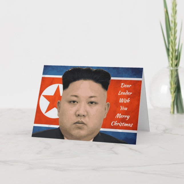 Dear Leader Merry Christmas Holiday Card (Front)