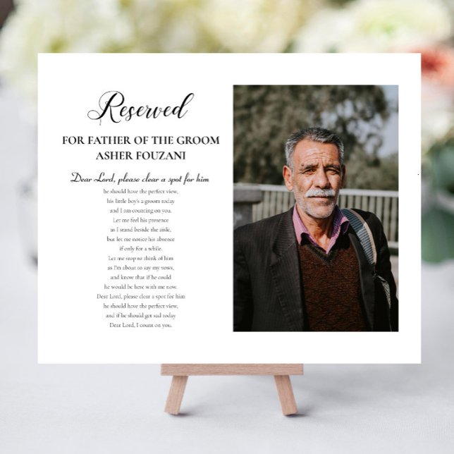 Dear Lord Father of Groom Photo Wedding Memorial Foam Board (Creator Uploaded)