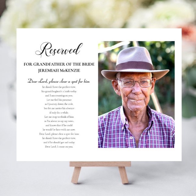 Dear Lord Grandfather of Bride Memorial Wedding Foam Board (Creator Uploaded)