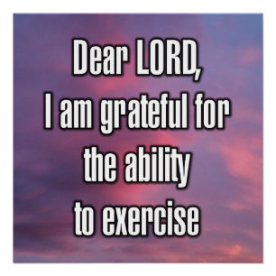 Dear LORD, I am grateful for the ability to... Poster