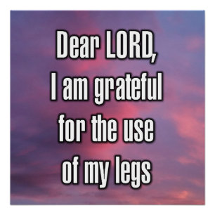 Dear LORD, I am grateful for the use of my... Poster