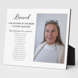 Dear Lord Mother of Bride Photo In Honor Wedding Plaque