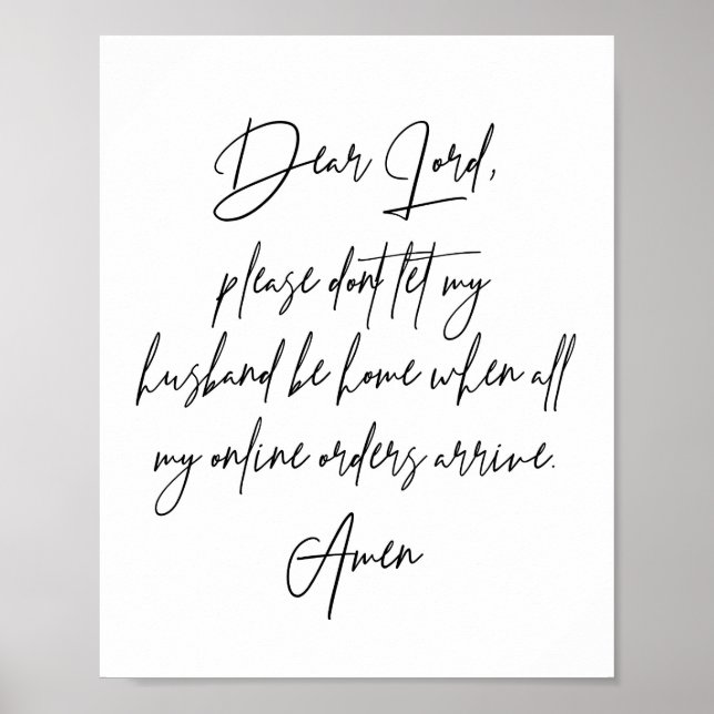 Dear Lord, Please Don't Let My Husband be Home... Poster (Front)