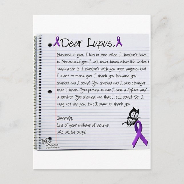 Dear Lupus.. Postcard (Front)
