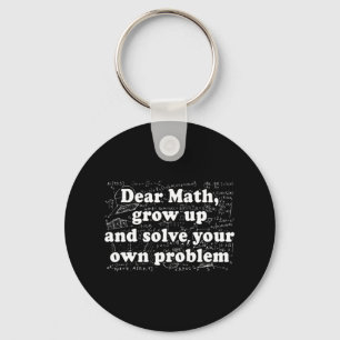 Dear Math Fun Back To School Math Teacher Student Keychain