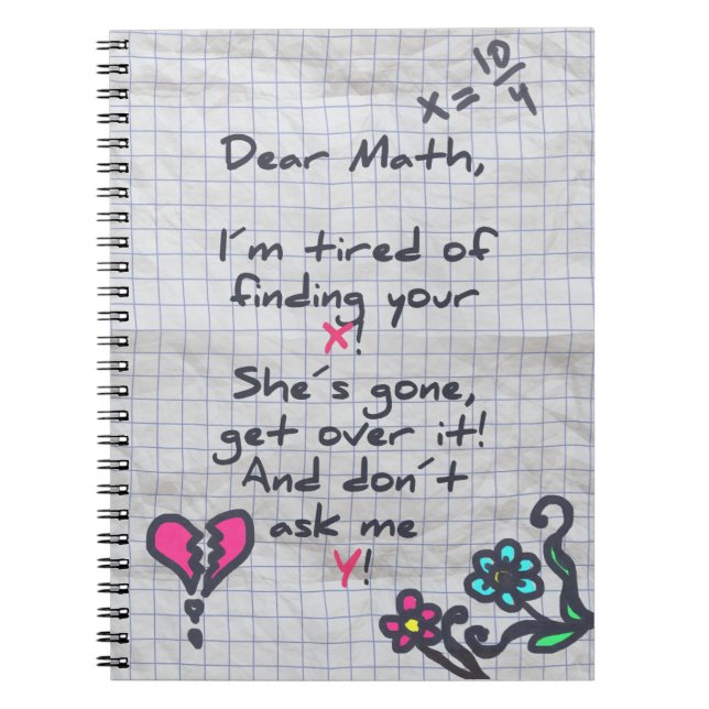 Dear Math Notebook (Front)