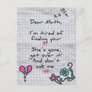 Dear Math Postcard