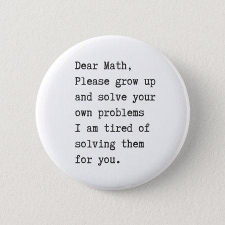 Dear Math Solve Your Own Problems Button