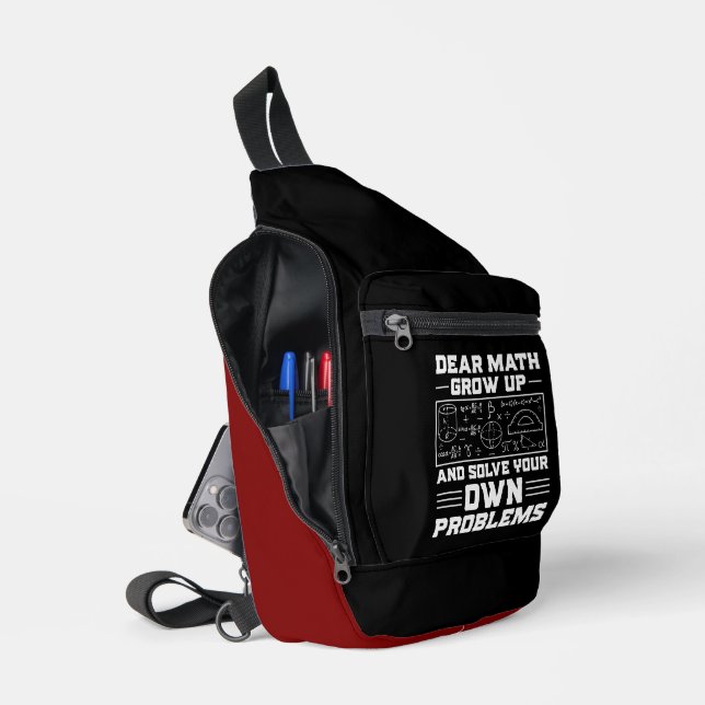 Dear Math, Solve Your Problems! Sling Bag (Open)