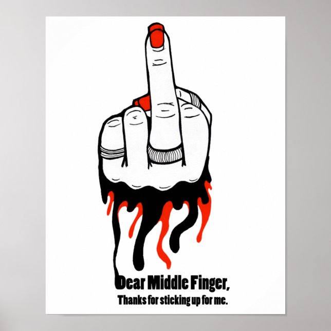 Dear Middle Finger Poster (Front)