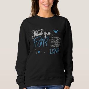 Dear Mom For Love Teaching Me To Swim Mother's Day Sweatshirt
