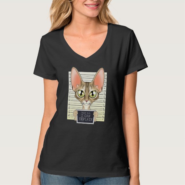 Dear Mom I Can Explain I Devon Rex Cat Mom I Devon T-Shirt (Front)