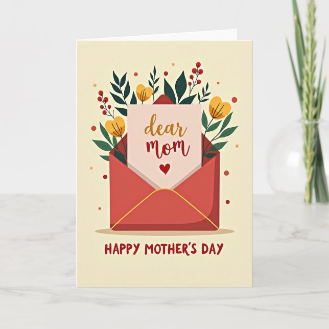 Dear Mom Mothers Day Card (Front)