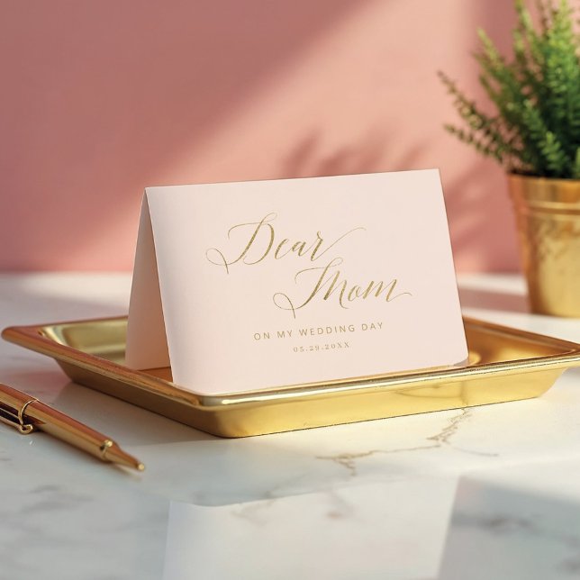 Dear Mom, On My Wedding Day | Message & Photo Thank You Card (Dear Mom, On My Wedding Day | Message & Photo Thank You Card)