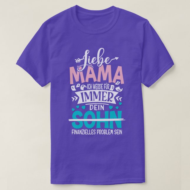 Dear Mom Son  T-Shirt (Design Front)
