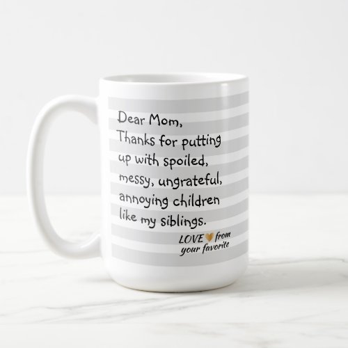 Dear Mom Thanks Coffee Mug