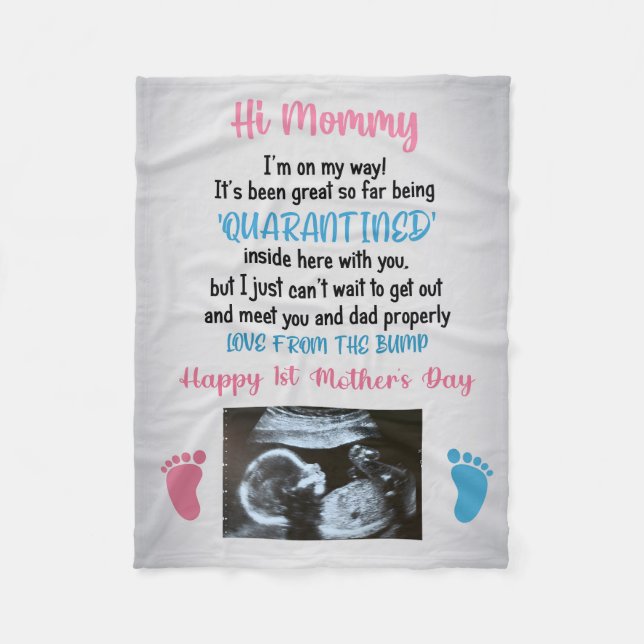 Dear Mommy Blanket From Bump I'm On My Way Blanket (Front)
