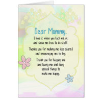 Dear Mommy, Thanks.... Card