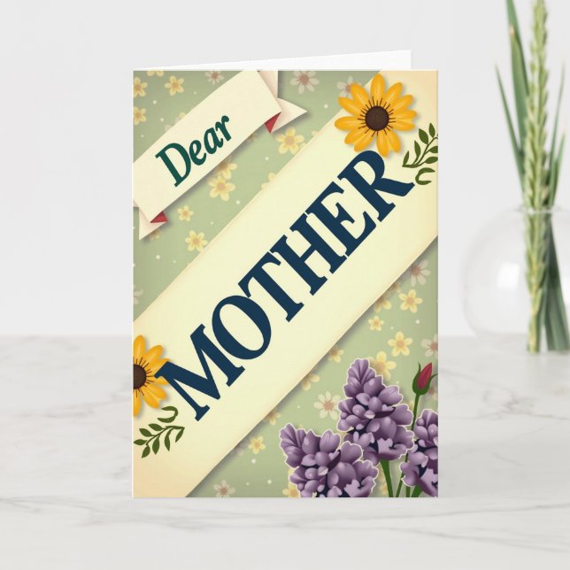 Dear Mothers Day Blossom Card (Front)