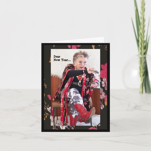 Dear New Year, I'm begging you Greeting Card (Front)