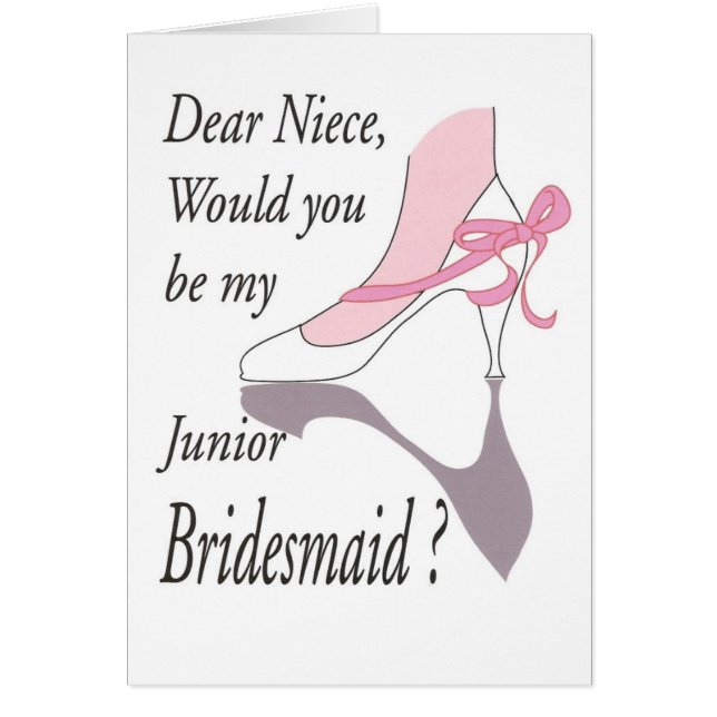 Dear Niece, Junior Bridesmaid Cards (Front)