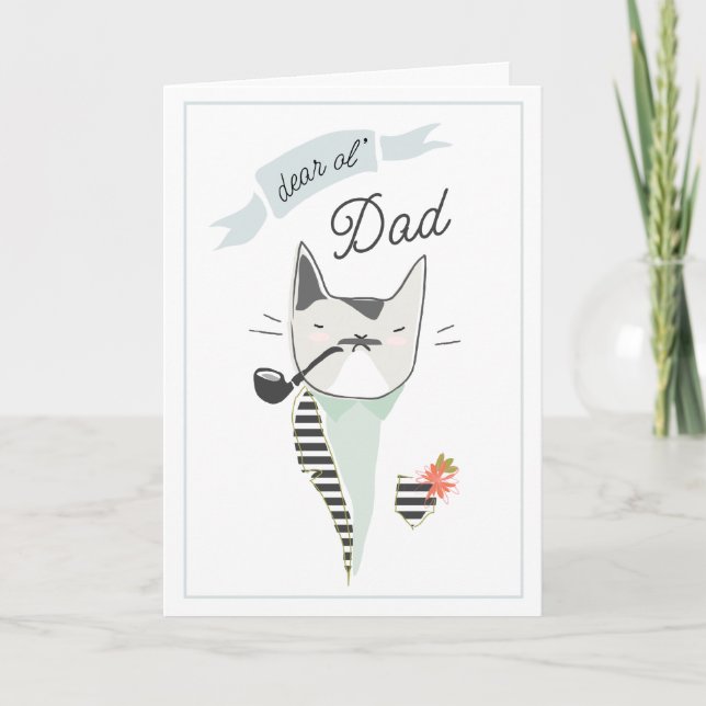 Dear Ol' Dad Coolest Cat of them All Card (Front)