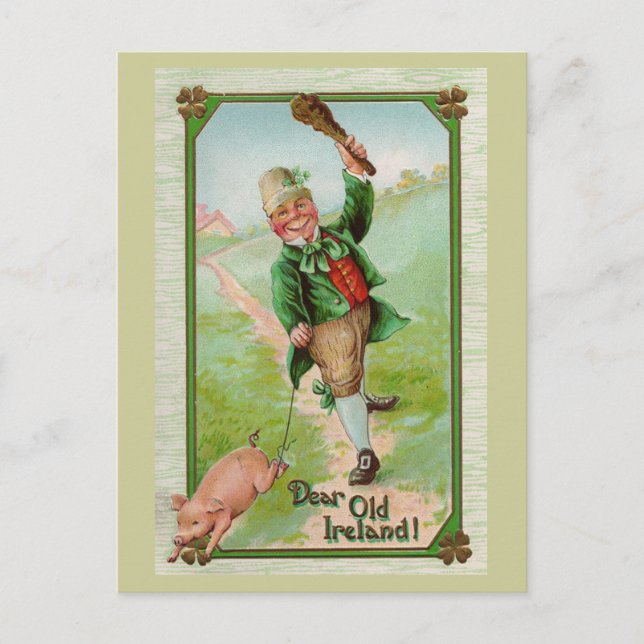 Dear Old Ireland! Vintage St. Patrick's Day Postcard (Front)