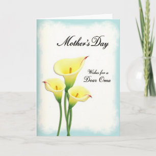 Dear Oma Floral Bouquet Card