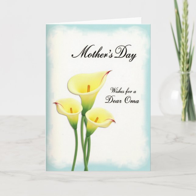 Dear Oma Floral Bouquet Card (Front)